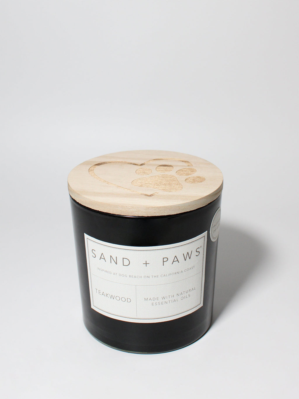 Aromatic Sand + Paws Teakwood 21 oz scented candle