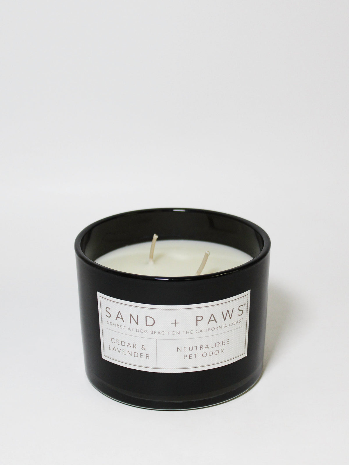 Aromatic Sand + Paws Cedar & Lavender 12 oz scented candle