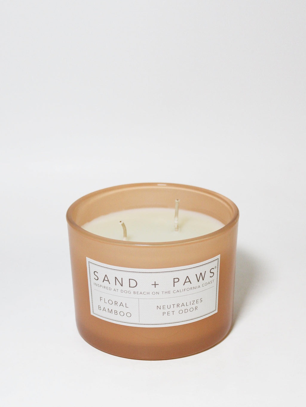 Aromatic Sand + Paws Floral Bamboo 12 oz scented candle