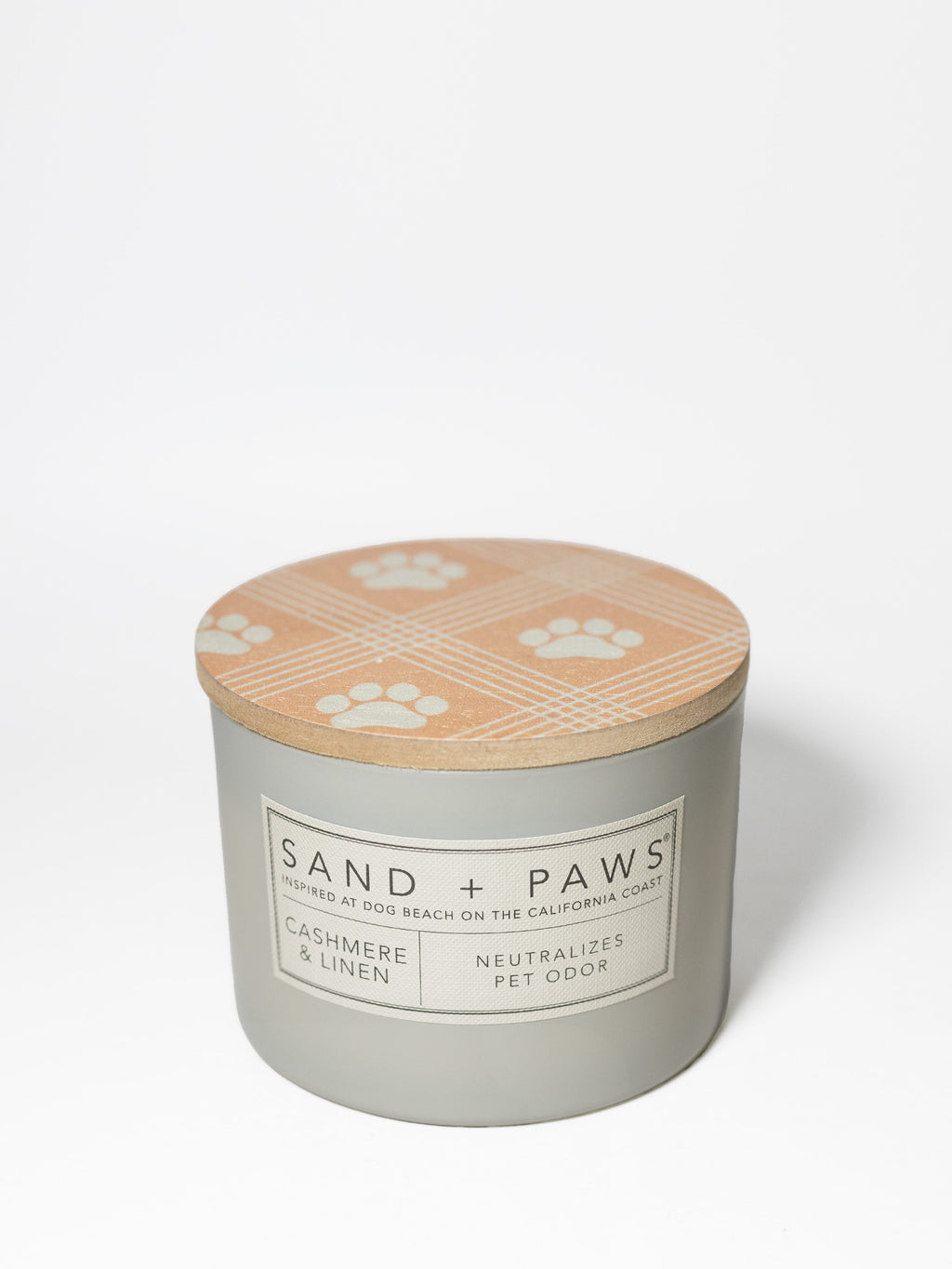 Aromatic Sand + Paws Cashmere & Linen 12 oz scented candle